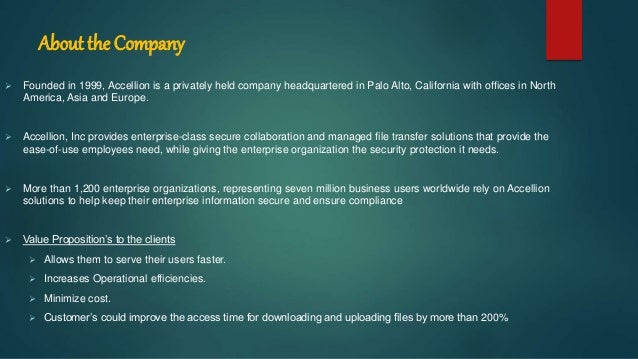 Accellion Secure File Transfer System Accellion Secure File Transfer System