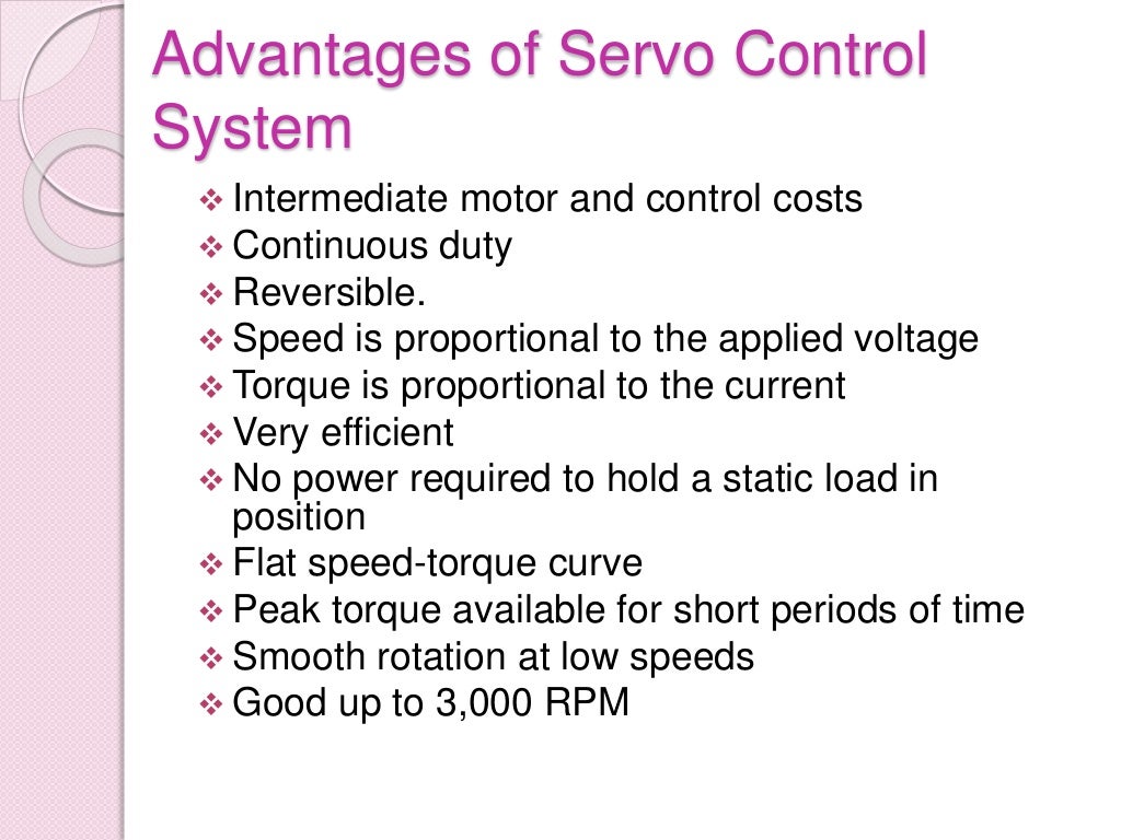 Servo mechanism and control system