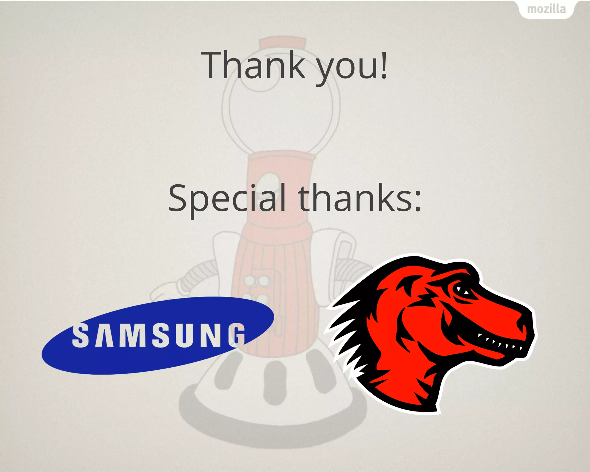 Thank you!
Special thanks:
 