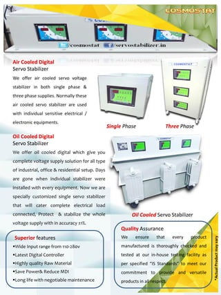 Servo Stabilizer | PDF