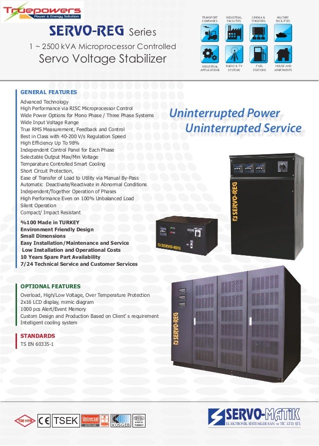Power Line Conditioner Stabilizer with Isolation Transformer