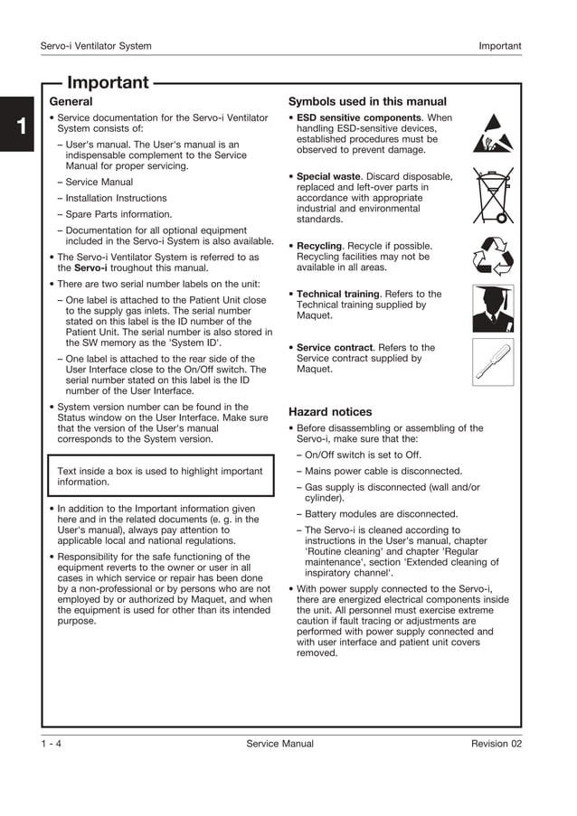 Servo i service manual
