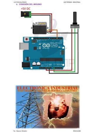 I+D PCB SOLUTION’S ELECTRÓNICA INDUSTRIAL
Tec. Nicanor Almidon 956410288
b. CONEXIÓN DEL ARDUINO
 