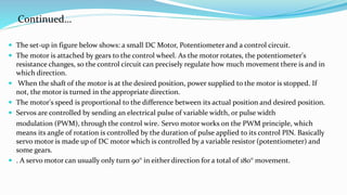dual axis control of servomotor using joystick | PPTX
