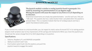 dual axis control of servomotor using joystick | PPTX