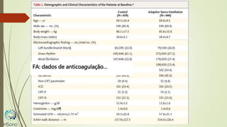 FA: dados de anticoagulação…
 