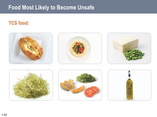 Food Most Likely to Become Unsafe
TCS food:
1-22
 