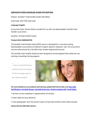 servsafe food handlers free