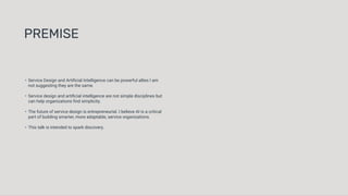 Understanding Artificial Intelligence for Service Design | PDF