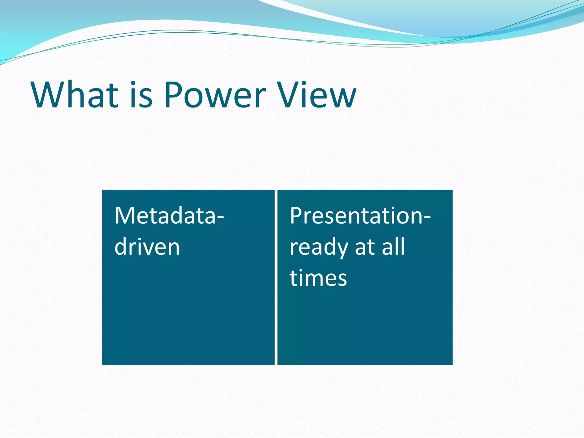 What is Power View 