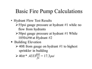 Basic Fire Pump Calculations
 