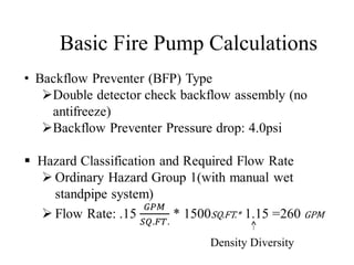 Basic Fire Pump Calculations
Density Diversity
 