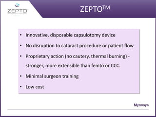 Ophthalmology Innovation Showcase Mynosys Cellular Devices