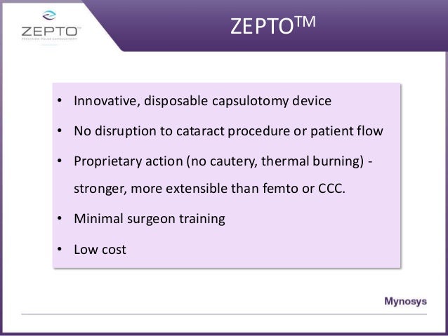 Ophthalmology Innovation Showcase Mynosys Cellular Devices