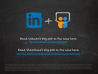 LinkedIn and Slideshare