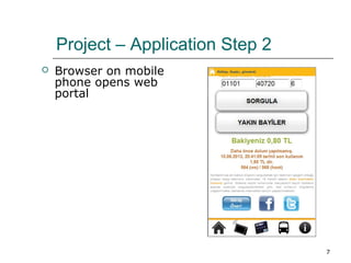Project – Application Step 2


Browser on mobile
phone opens web
portal

7

 