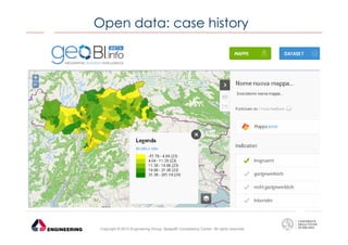 Open data: case history

Copyright © 2013 Engineering Group, SpagoBI Competency Center. All rights reserved.

 