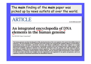 The main finding of the main paper was
picked up by news outlets all over the world.

 