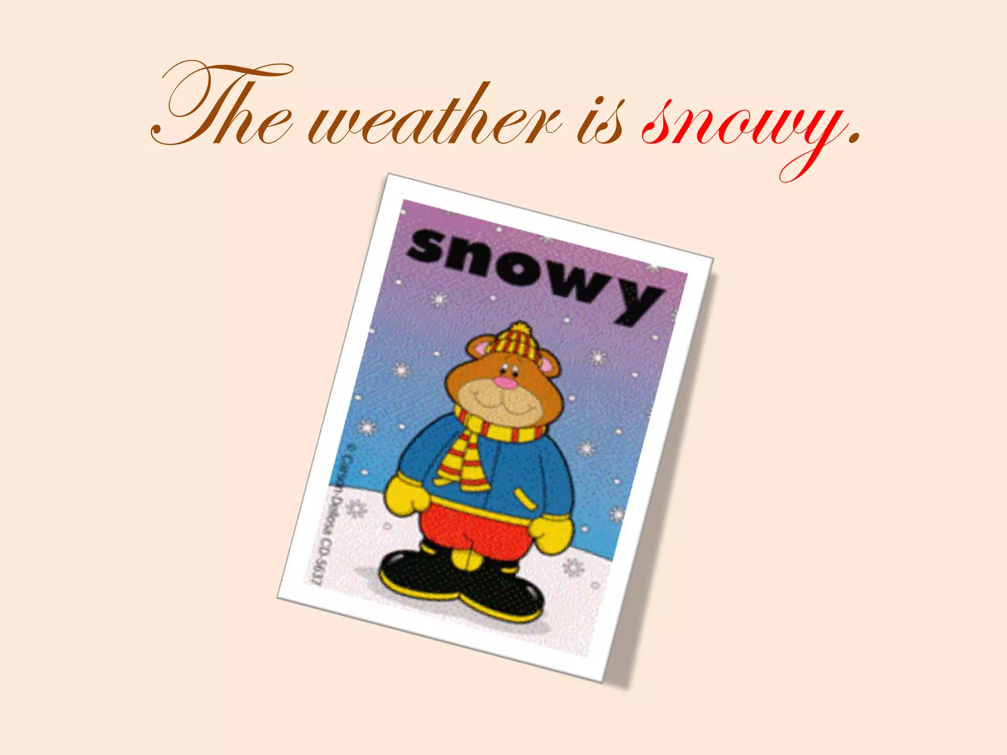 The weather is snowy.
 