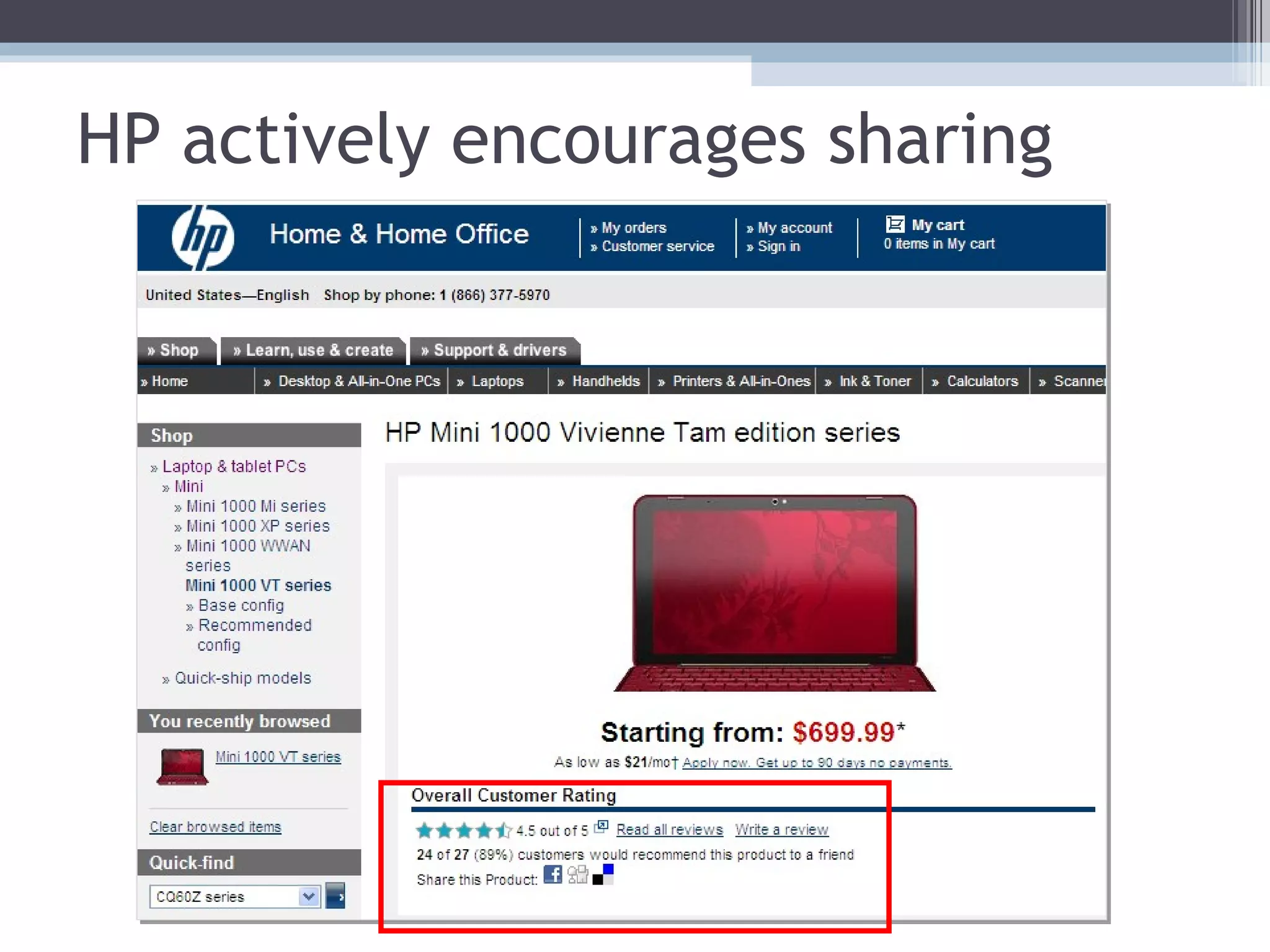 HP actively encourages sharing 