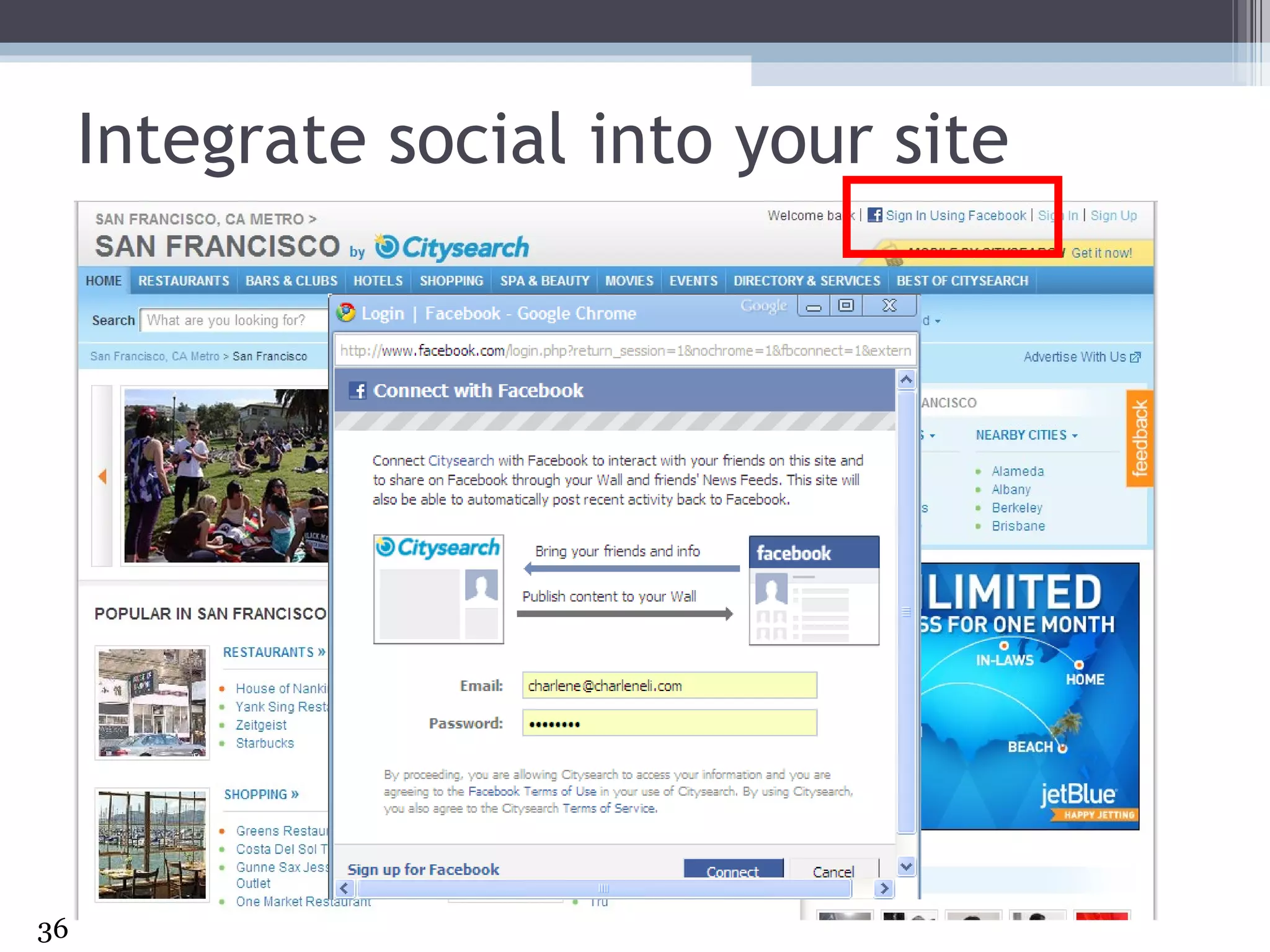 Integrate social into your site 