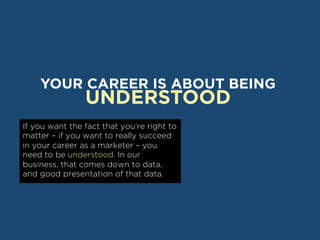 YOUR CAREER IS ABOUT BEING
                UNDERSTOOD
If you want the fact that you’re right to
matter – if you want to re...