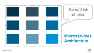 #WISSENTEILEN
So will ich
arbeiten!
Microservices
Architecture
 