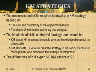 Knowledge Management Strategies | PDF