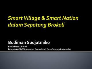 Budiman Sudjatmiko
Panja Desa DPR-RI
Pembina APDESI (Asosiasi Pemerintah Desa Seluruh Indonesia)
 