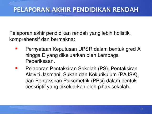 Sesi 1 taklimat format upsr mulai 2016 dan operasi