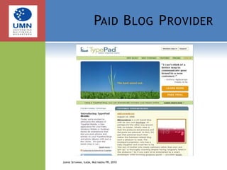 Paid Blog ProviderJudhie Setiawan, Ilkom, Multimedia PR, 2010