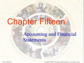 Chapter Fifteen Accounting and Financial Statements Copyright © 2006 by The McGraw-Hill Companies, Inc. All rights reserved. McGraw-Hill/Irwin 