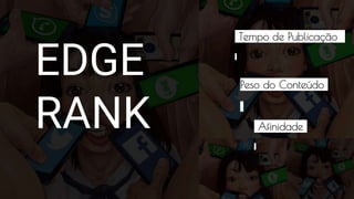EDGE
RANK
Peso do Conteúdo
Afinidade
Tempo de Publicação
 