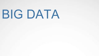 O MUNDO
MUDOU
BIG DATA
 