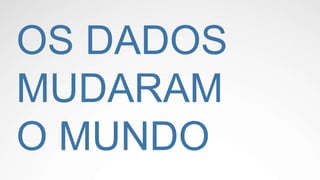 O MUNDO
MUDOU
OS DADOS
MUDARAM
O MUNDO
 