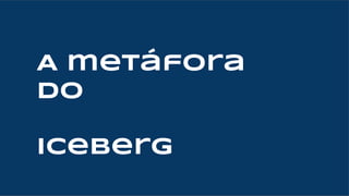 A metáfora
do
iceberg
 