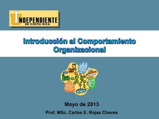 Mayo de 2013
Prof. MSc. Carlos E. Rojas Chaves
 