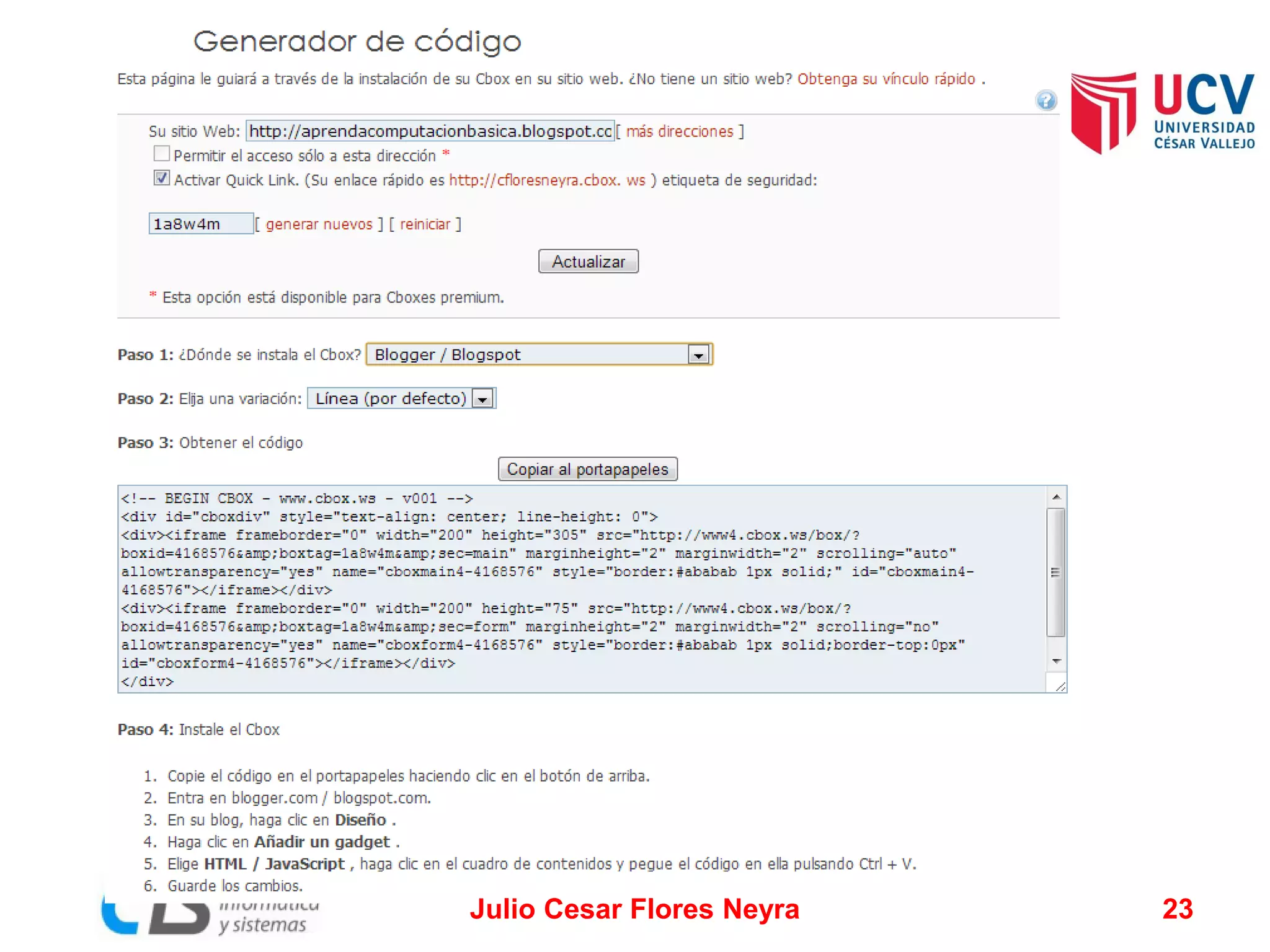 Julio Cesar Flores Neyra

23

 