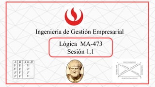 Lógica MA-473
Sesión 1.1
Ingeniería de Gestión Empresarial
 