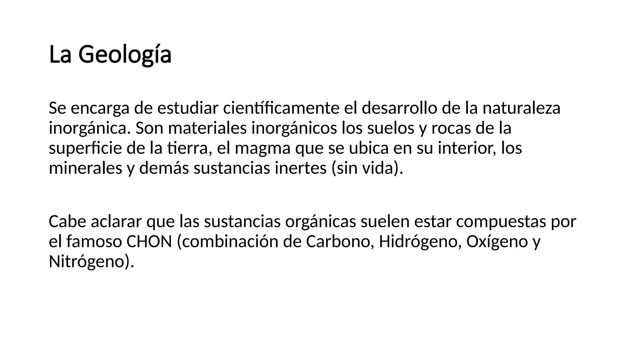 Tierra Inerte Sesión 1 y 2 sobre introducción a la geología y conceptos de Geologia ...