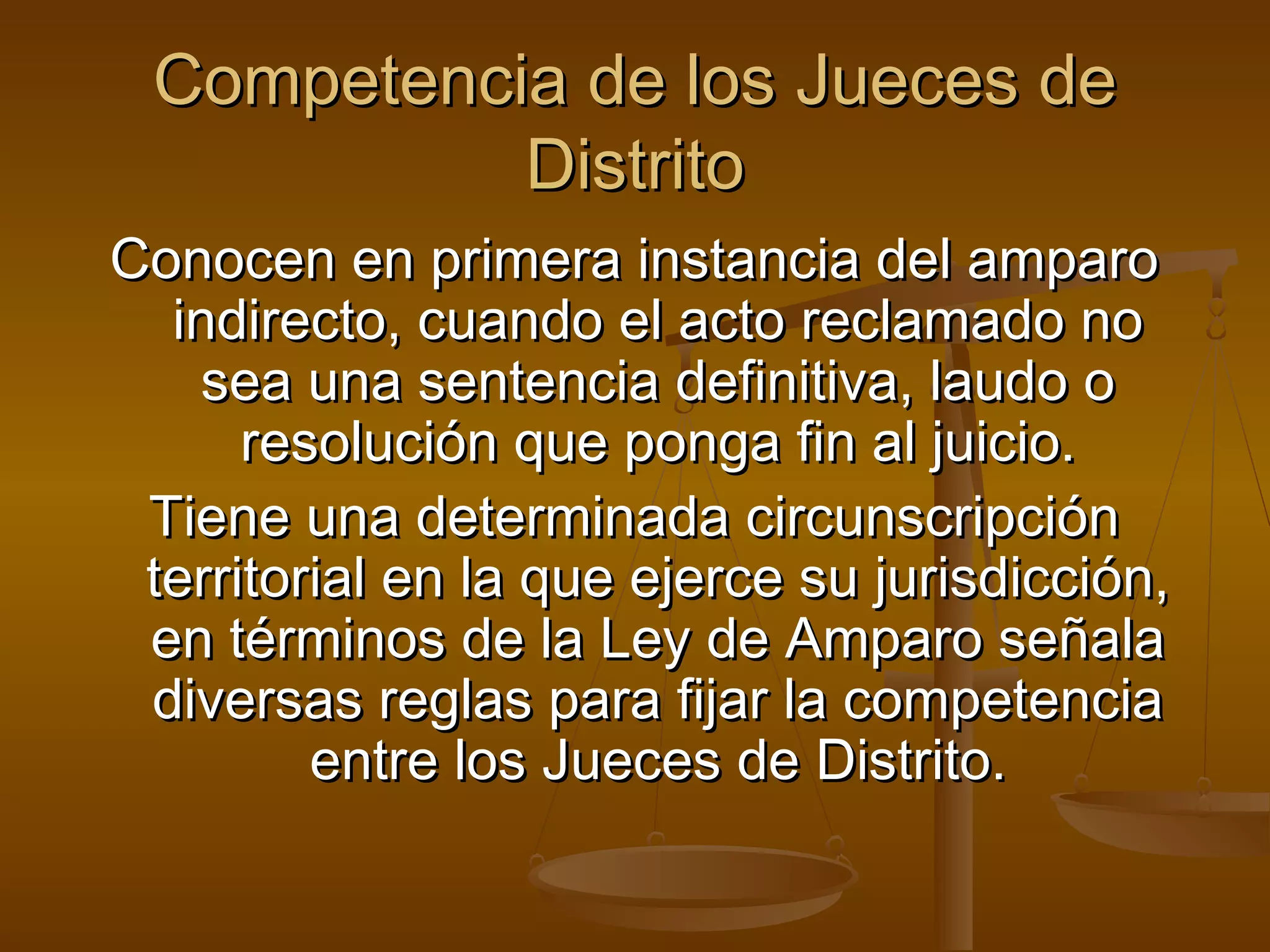 Sesión 12 la competencia en el juicio de amparo | PPT