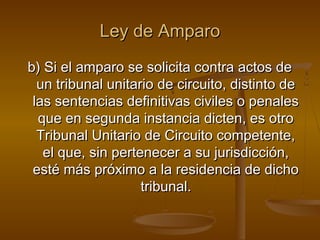 Sesión 12 la competencia en el juicio de amparo | PPT