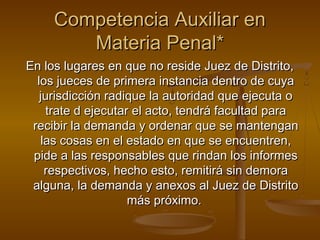 Sesión 12 la competencia en el juicio de amparo | PPT