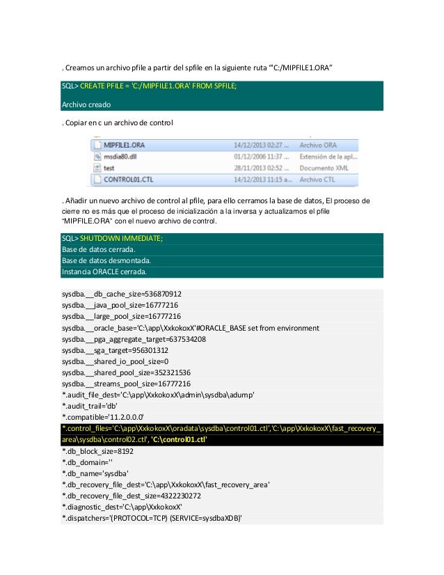 v$controlfile Archivos  de (Oracle)  Sesión13 Control v$controlfile Archivos  de (Oracle)  Sesión13 Control