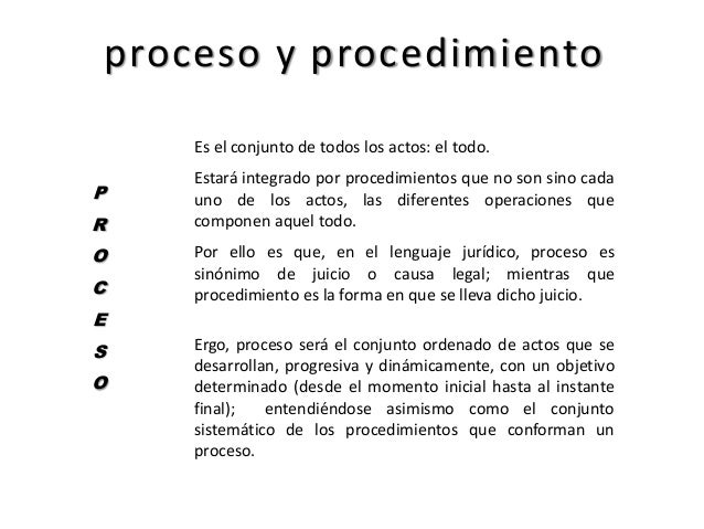 Sinonimo de proceso