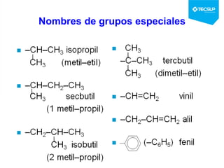 Nombres de grupos especiales
 
