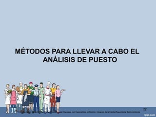 DESCRIPCIÓN DE
PUESTO
22
Federico Galvis Tarquino Mgs En Administración de Empresas, con Especialidad en Gestión Integrada de la Calidad Seguridad y Medio Ambiente
 