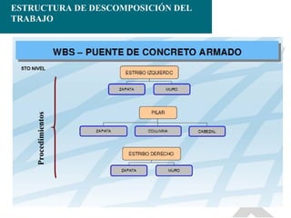 Procedimientos

ESTRUCTURA DE DESCOMPOSICIÓN DEL
TRABAJO

 