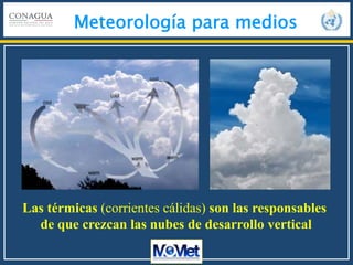 Meteorología para medios
Las térmicas (corrientes cálidas) son las responsables
de que crezcan las nubes de desarrollo ver...