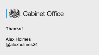 Thanks!
Alex Holmes
@alexholmes24
 